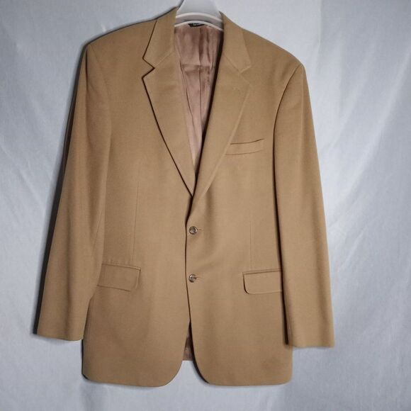 Jos. A. Bank Men's Cashmere Tan Fully Lined Single Breast Blazer Sportscoat 43L - Picture 3 of 11